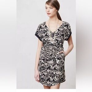 NWOT Postmark Anthropologie Floral Gathered Sonata Dress XS $128